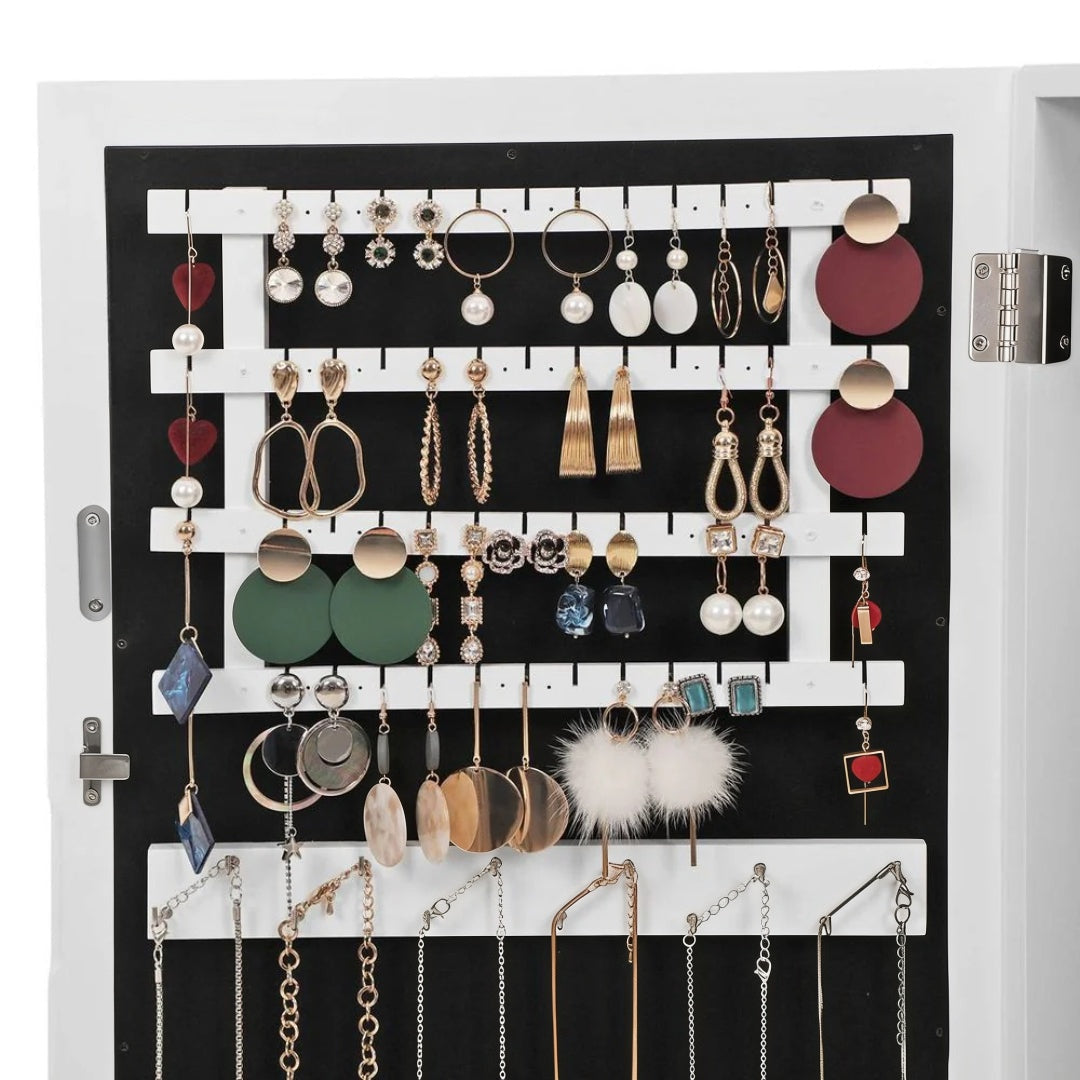 Lockable Mirror Jewelry Cabinet Wall Mounted Organizer – product view 6 | Ridgefield Furniture
