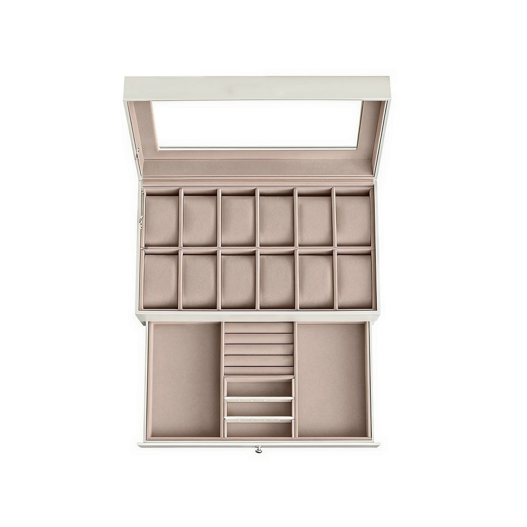Lockable Watch Box With Glass Lid 6 8 Or 12 Slot – product view 9 | Ridgefield Furniture