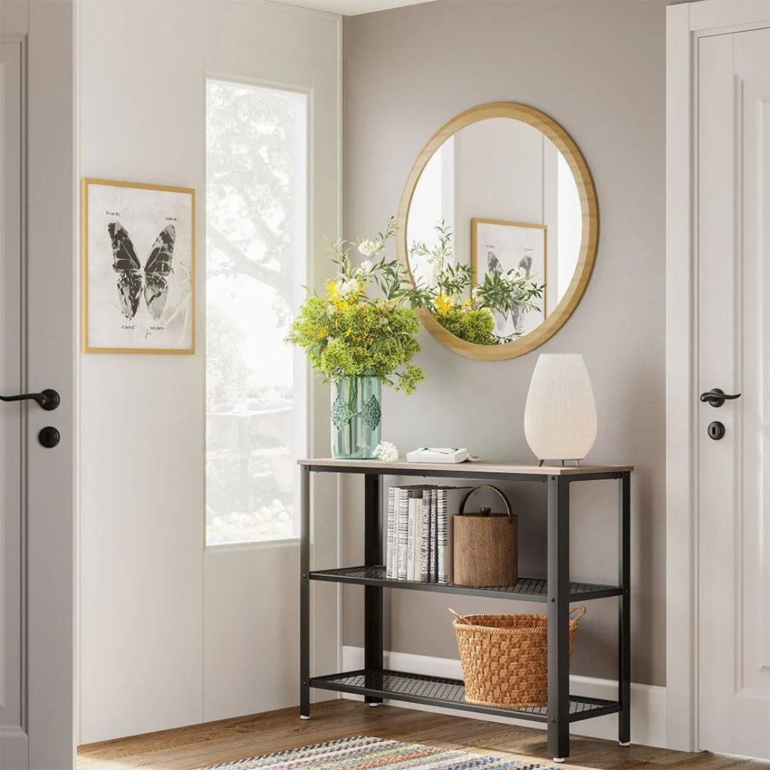 Entryway Console Table With 3 Tier Storage Shelves – product view 3 | Ridgefield Furniture