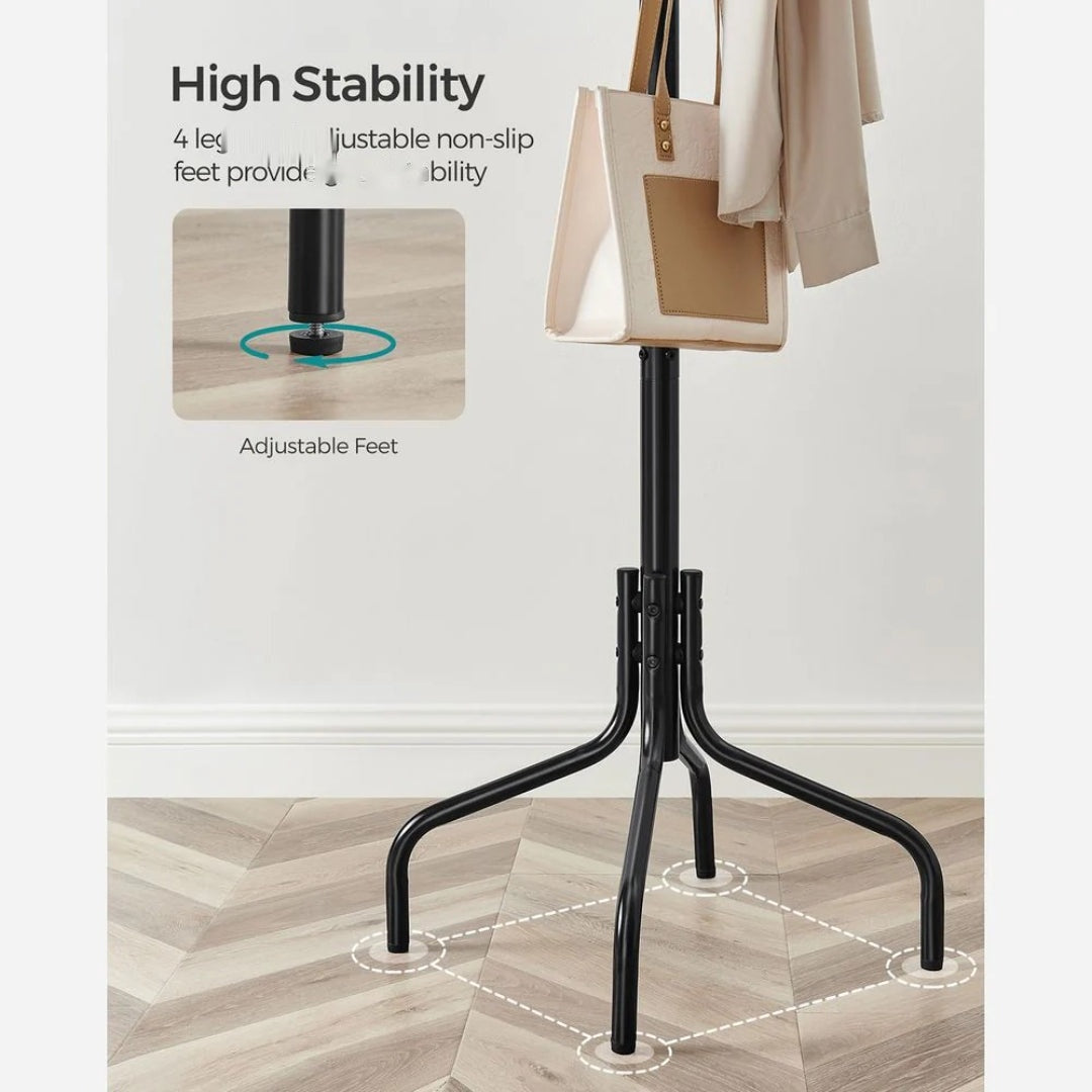 Freestanding Coat Rack With 12 Hooks & 4 Leg Base Stand – product view 7 | Ridgefield Furniture