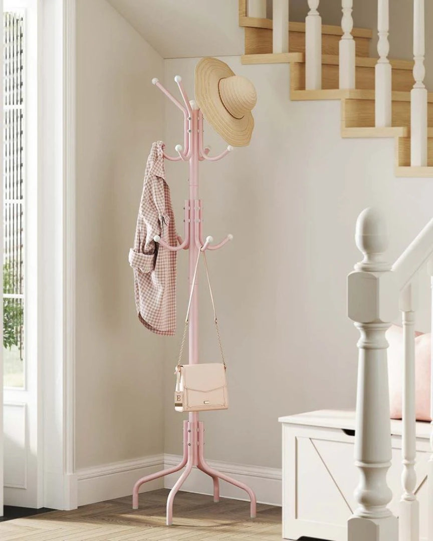 Freestanding Coat Rack With 12 Hooks & 4 Leg Base Stand – product view 14 | Ridgefield Furniture