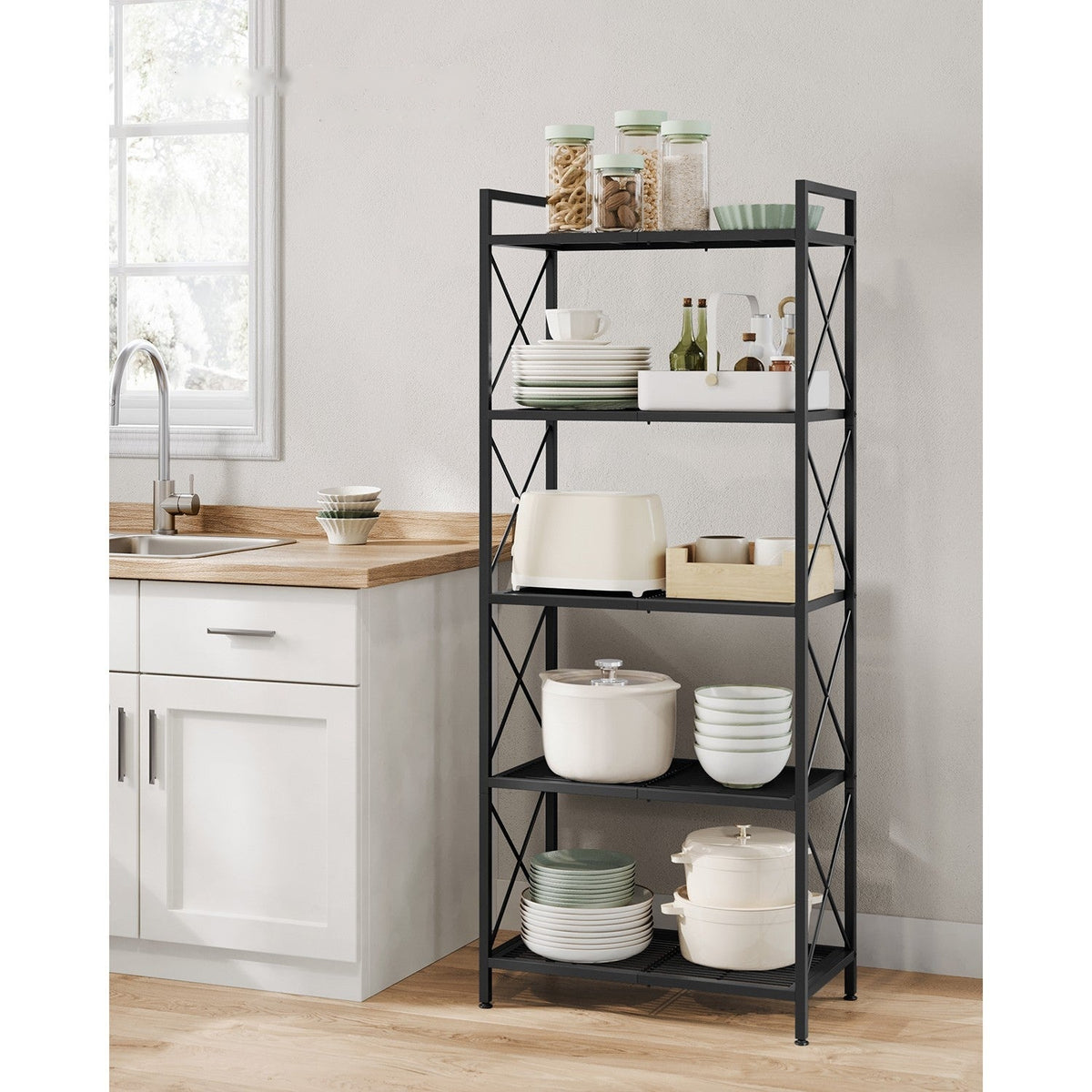 Metal Storage Shelf With X Side Frames - product photo 09