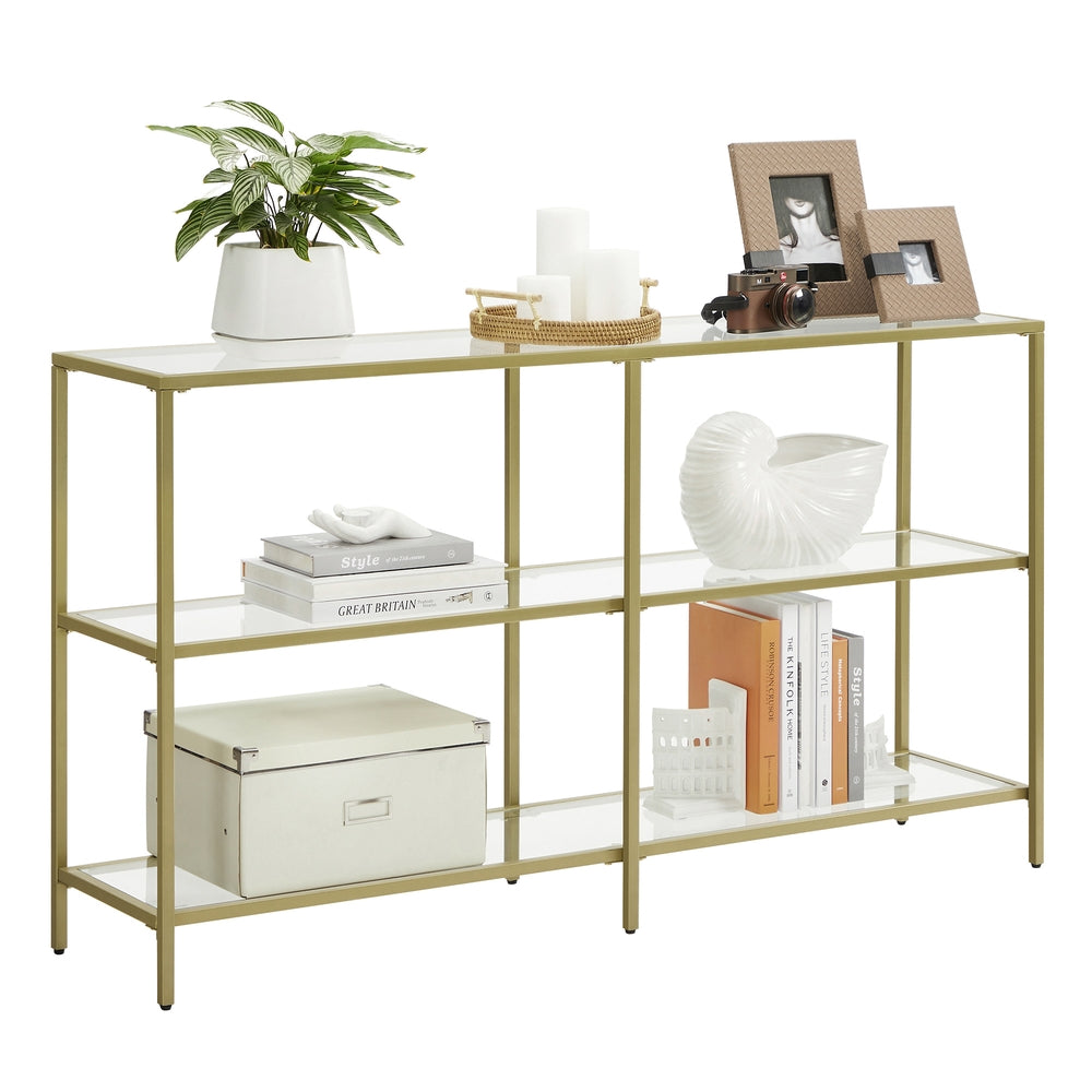 Modern Design Golden Glass Console Sofa Table - product photo 13