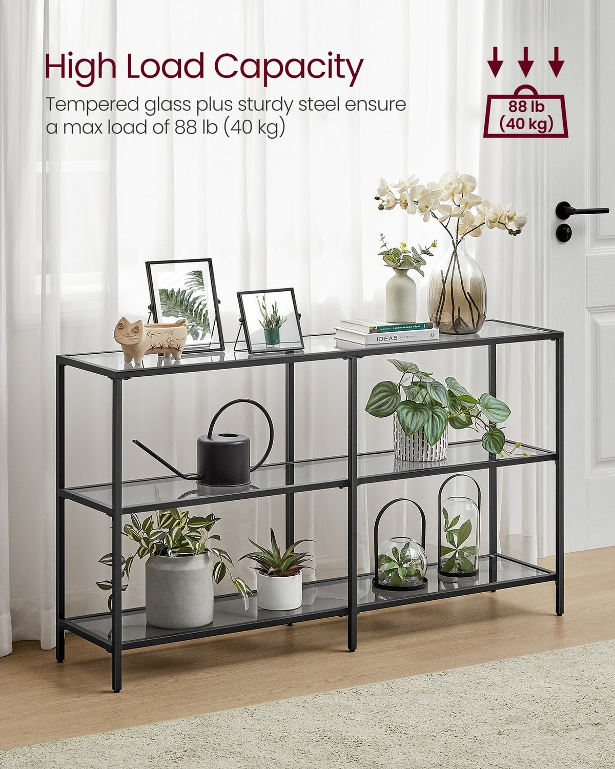 Modern Design Golden Glass Console Sofa Table - product photo 25