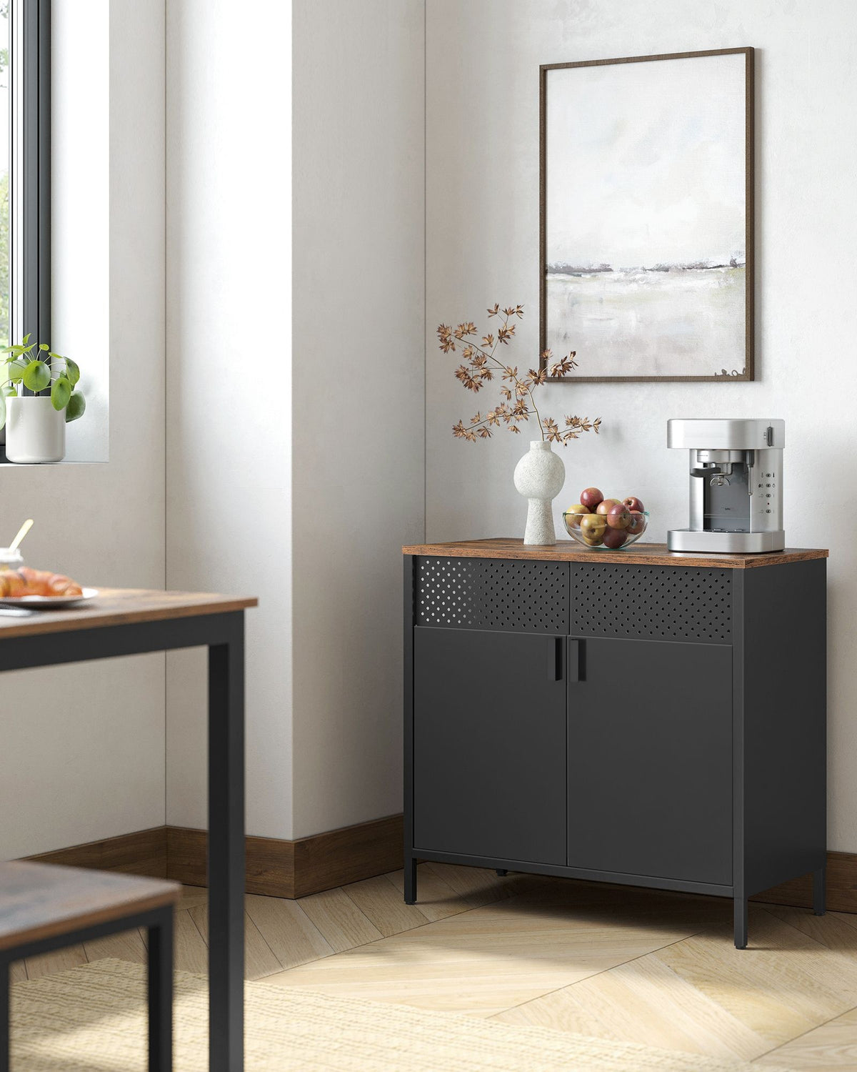 Modern Storage Chest With Pegboard Door, Multifunctional Storage Cabinet - product photo 27
