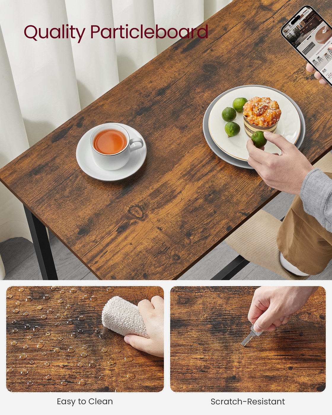 Narrow Bar Table With Metal Frame - product photo 11