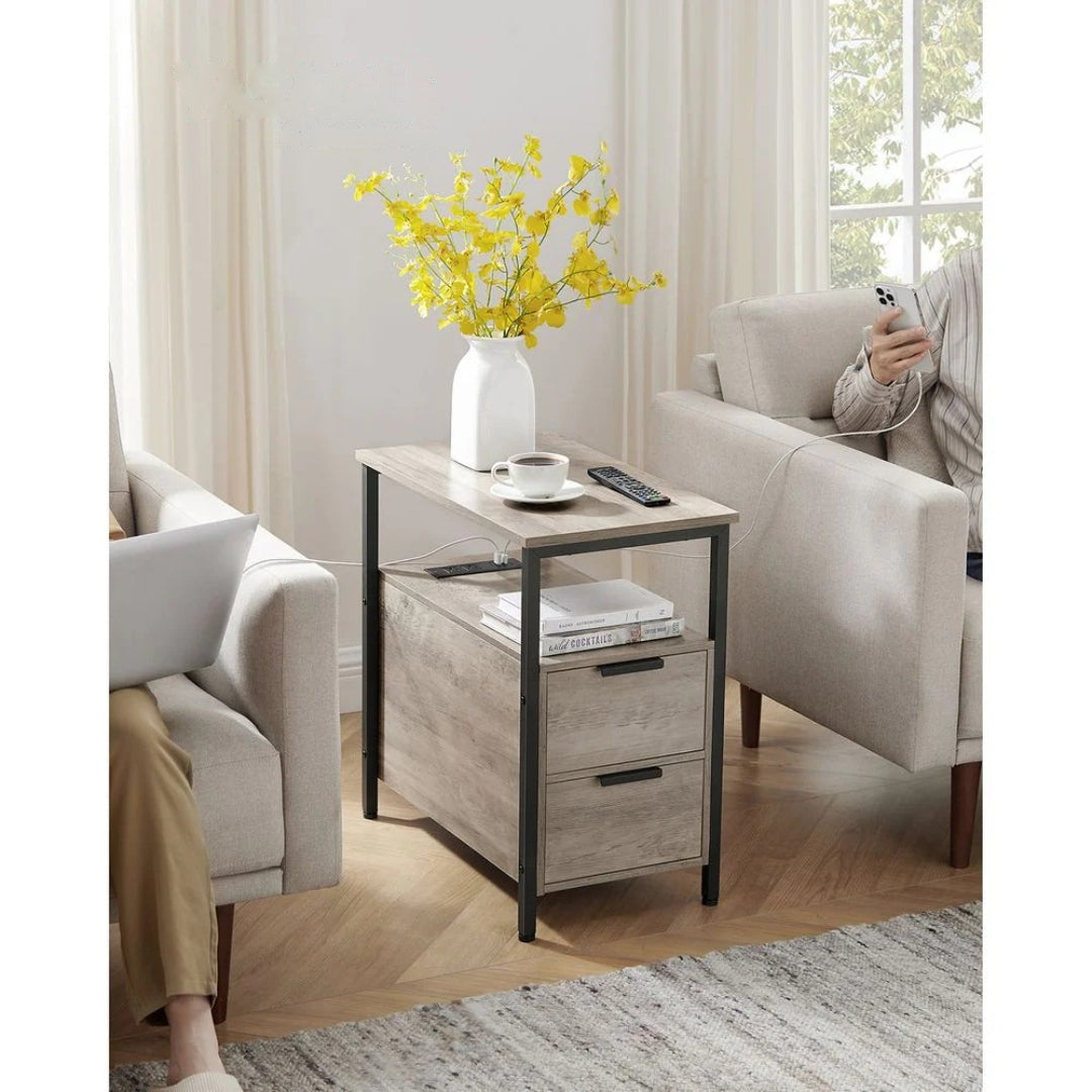 Narrow End Table With Charging Station And 2 Drawers – product view 26 | Ridgefield Furniture