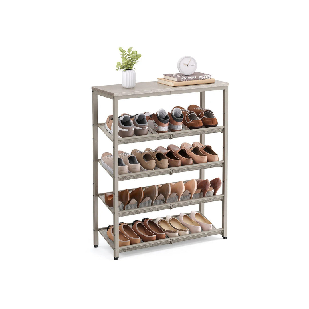 5 Tier Shoe Rack With Storage Shelves & Top Shelf Organizer – product view 4 | Ridgefield Furniture