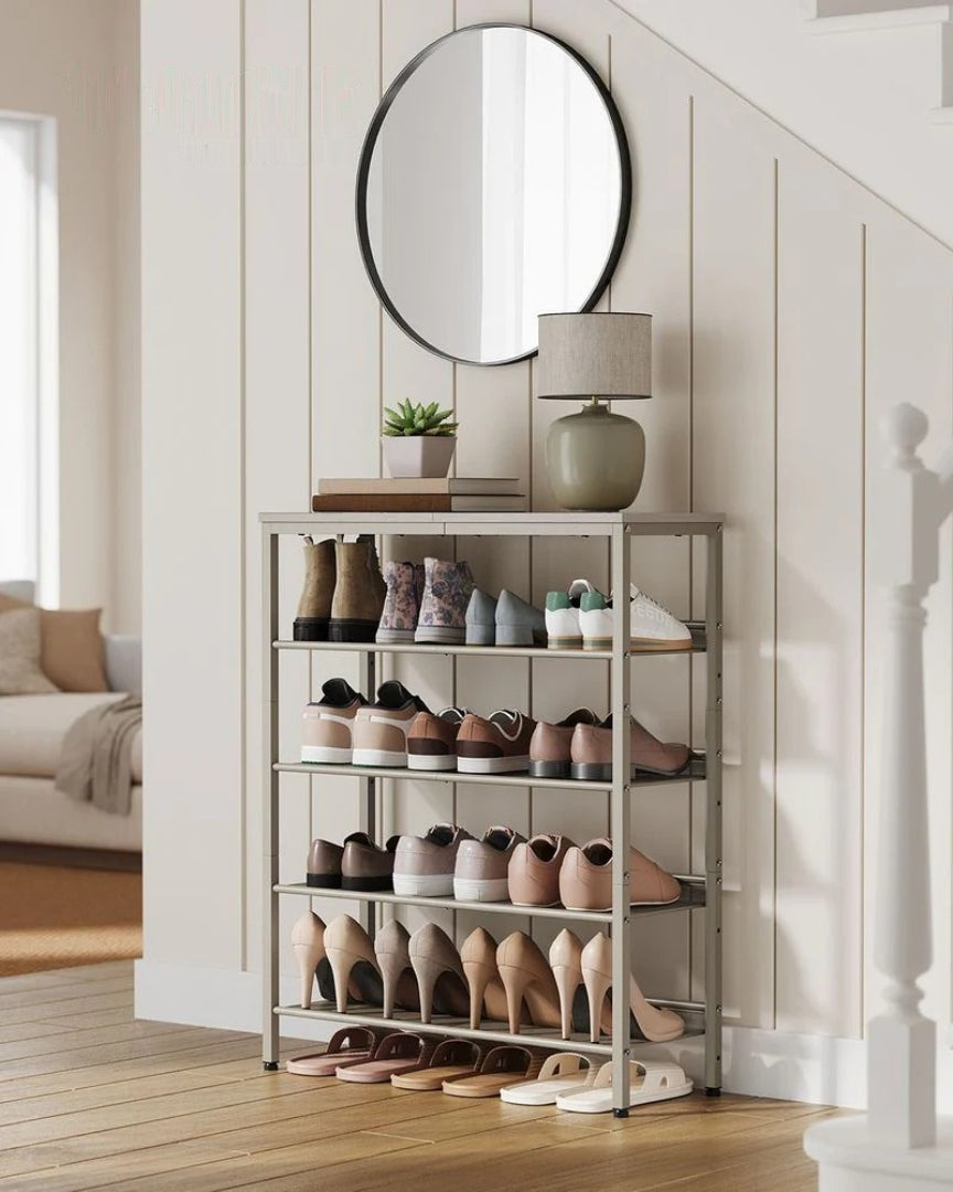 5 Tier Shoe Rack With Storage Shelves & Top Shelf Organizer – product view 5 | Ridgefield Furniture