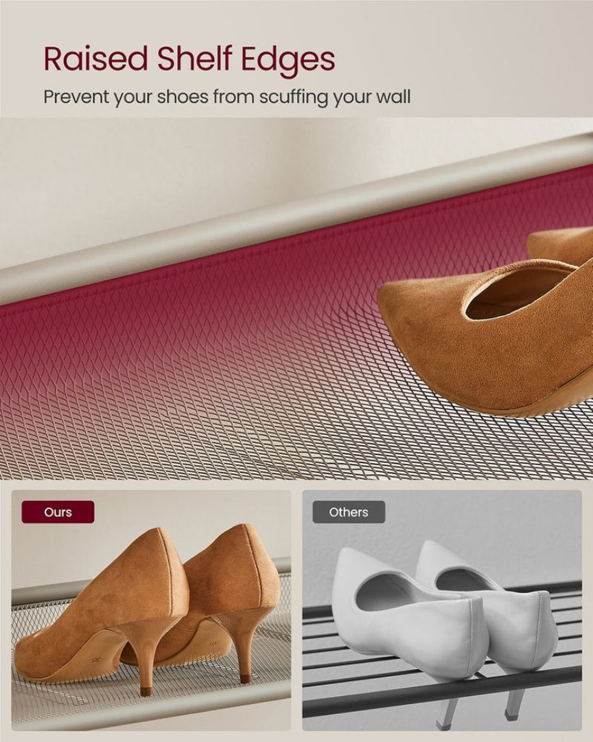 5 Tier Shoe Rack With Storage Shelves & Top Shelf Organizer – product view 6 | Ridgefield Furniture