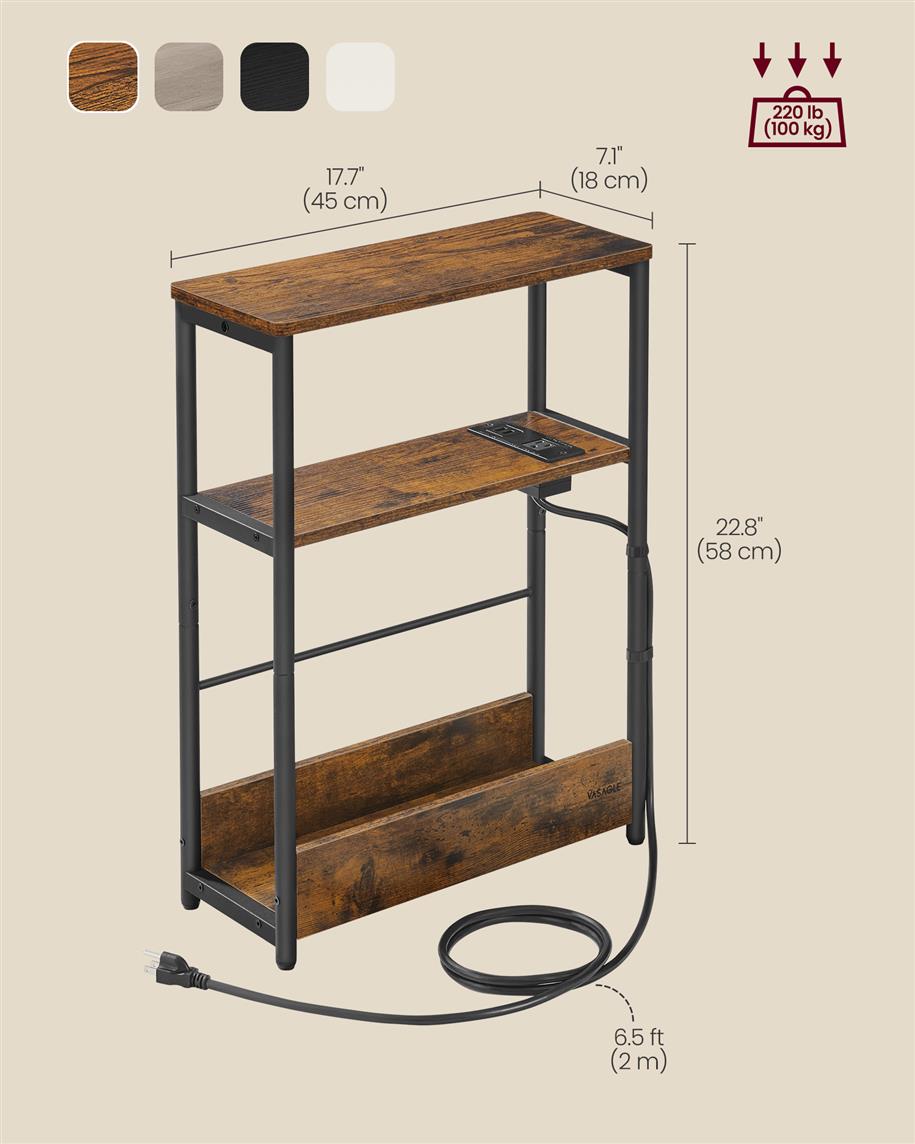 Narrow Side Table With Charging Station - product photo 14