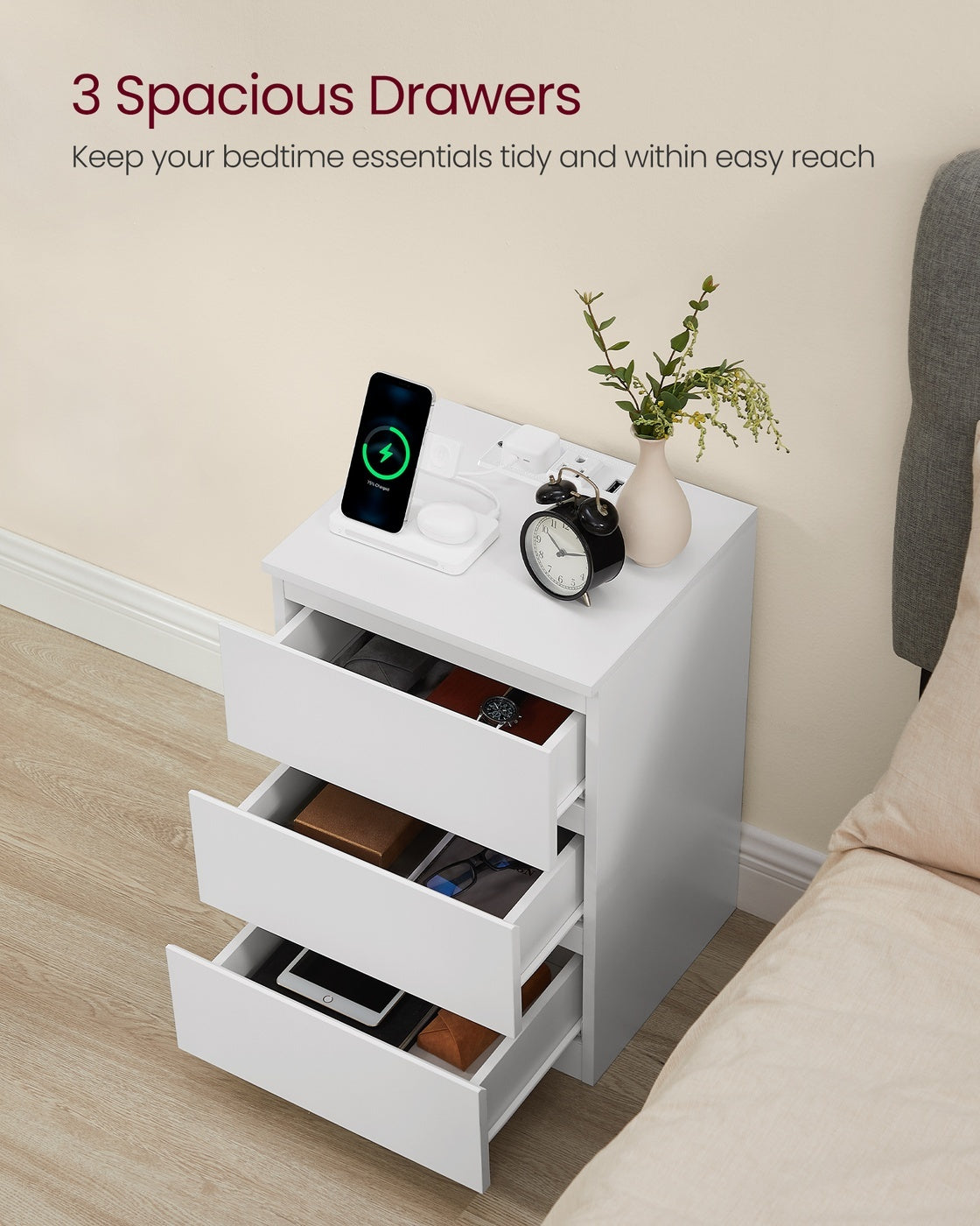 Nightstand With Charging Station - product photo 04