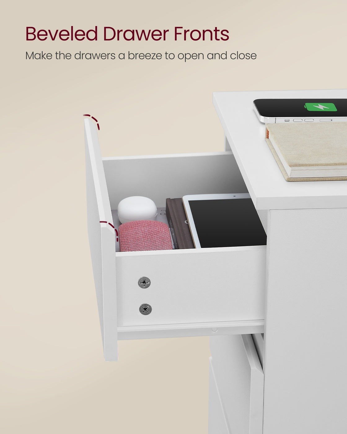 Nightstand With Charging Station - product photo 05