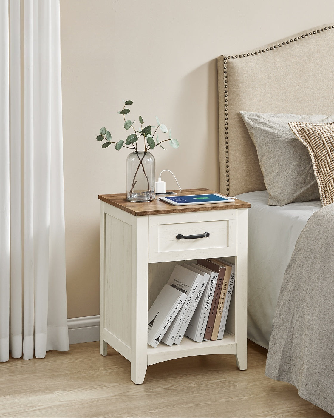 Nightstands With Charging Station, Set Of 1 Or 2 Bedside Tables - product photo 27