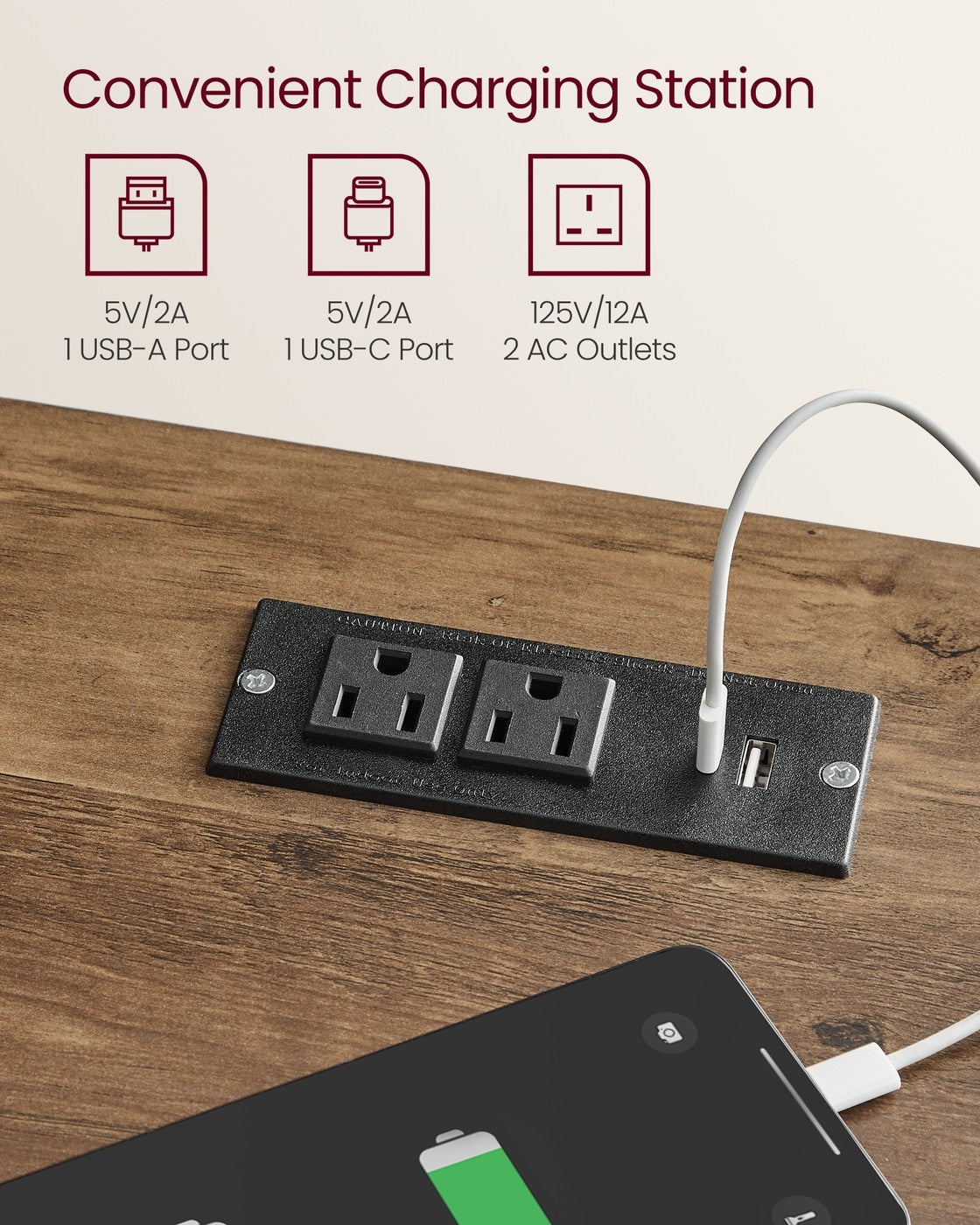 Nightstands With Charging Station, Set Of 1 Or 2 Bedside Tables - product photo 29
