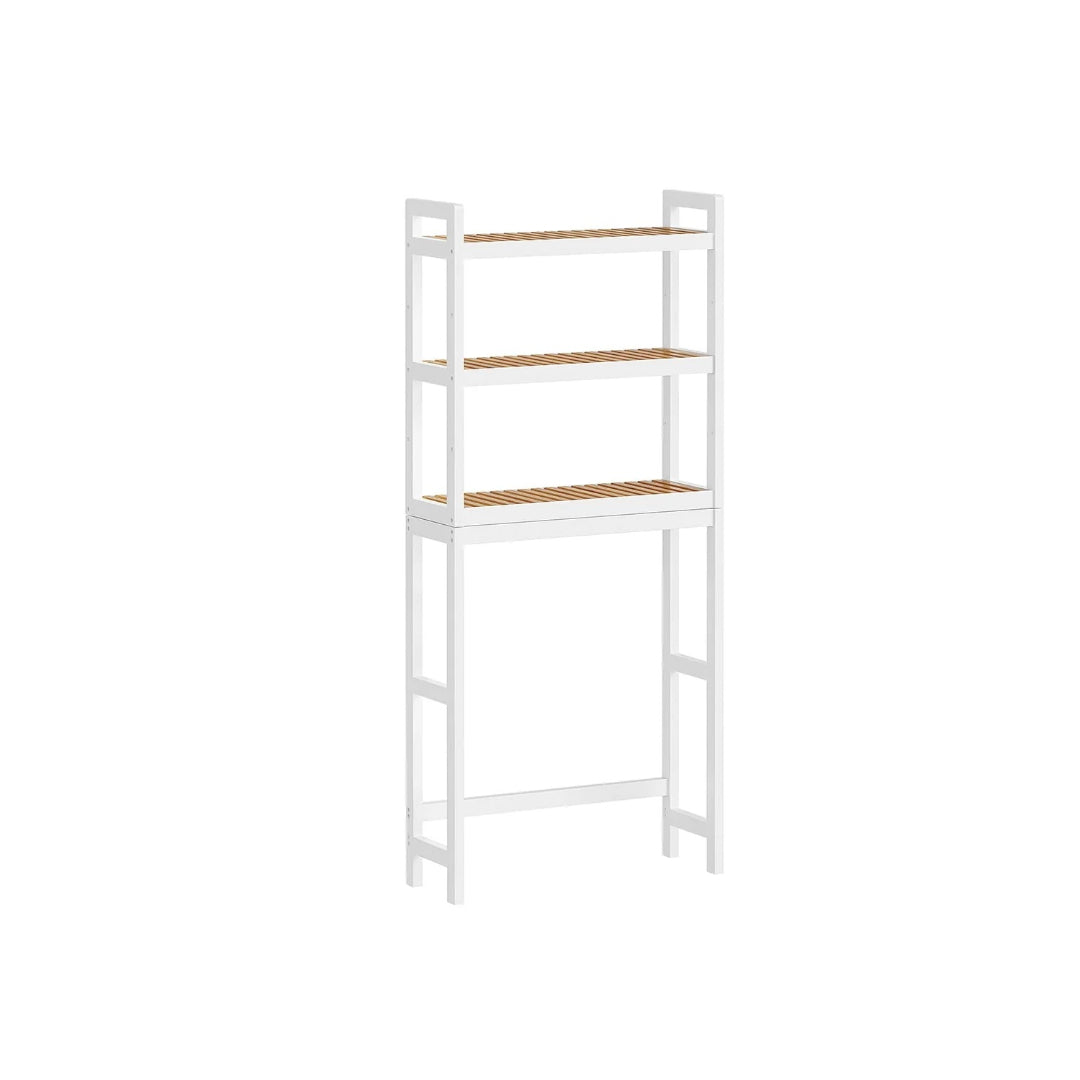 Over Toilet Bathroom Organizer 3-Tier Bamboo Shelf 66.9in High – product view 1 | Ridgefield Furniture