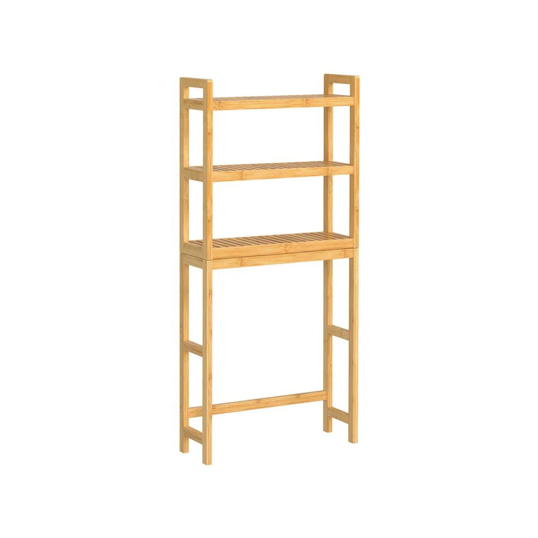 Over Toilet Bathroom Organizer 3-Tier Bamboo Shelf 66.9in High – product view 7 | Ridgefield Furniture