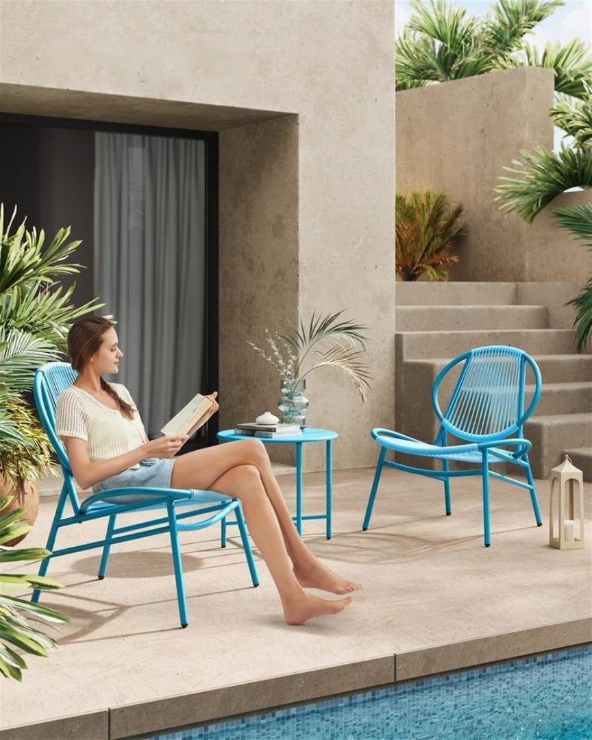 Patio Furniture Set 3 Piece Outdoor Chairs With Table 29.1in Wide – product view 12 | Ridgefield Furniture