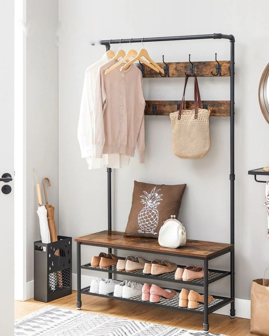 Coat Rack With Bench – product view 2 | Ridgefield Furniture