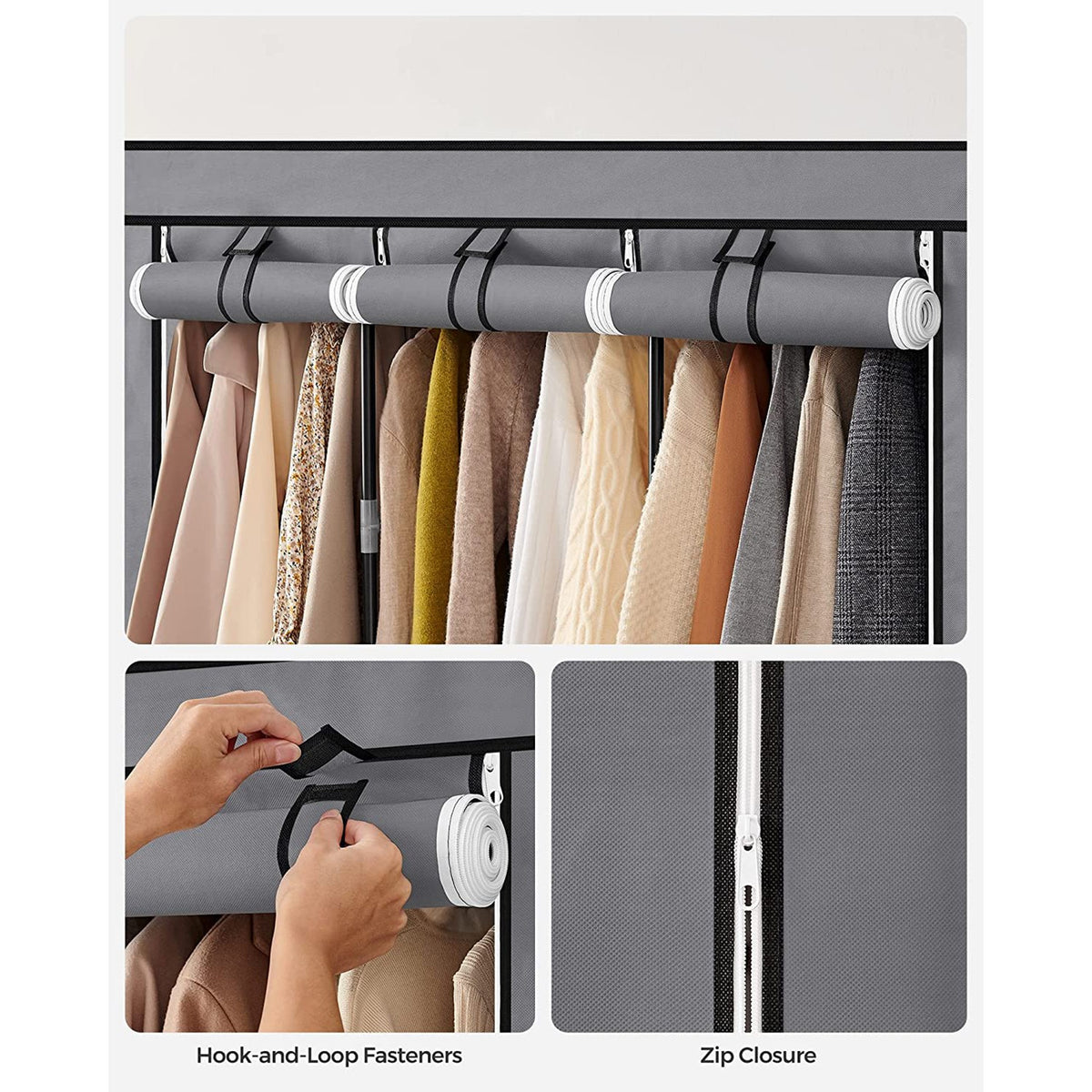 Portable Closet With 3 Shelves - product photo 19