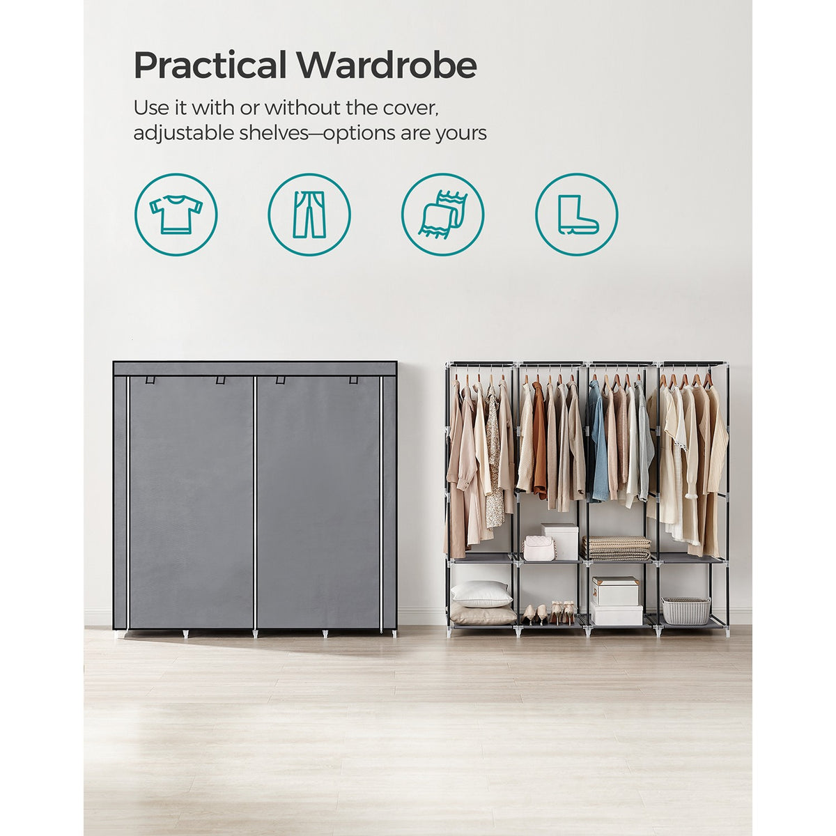 Portable Closet With 3 Shelves - product photo 22