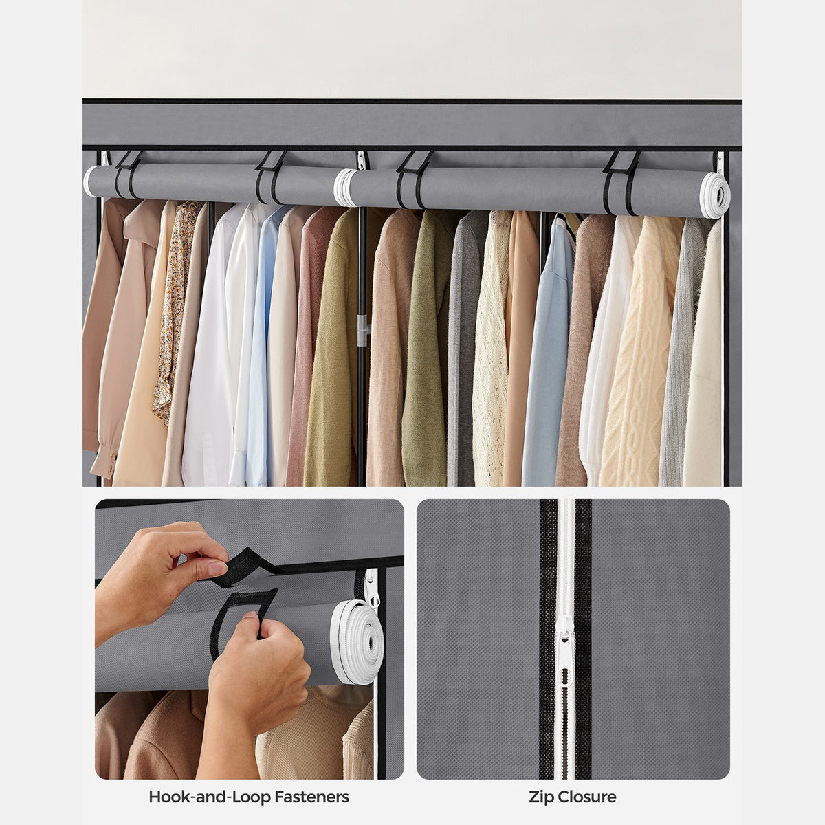 Portable Closet With 3 Shelves - product photo 28