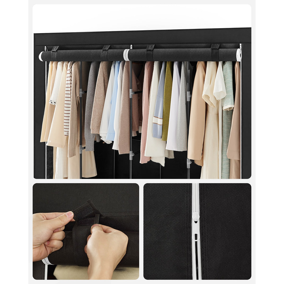 Portable Closet With 3 Shelves - product photo 39