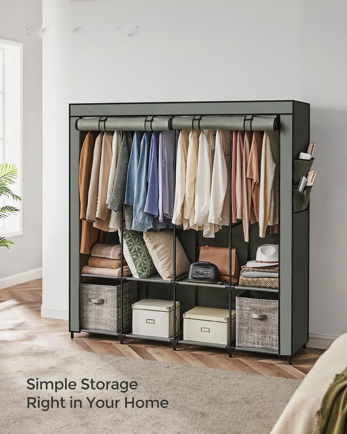 Portable Closet With 3 Shelves - product photo 41