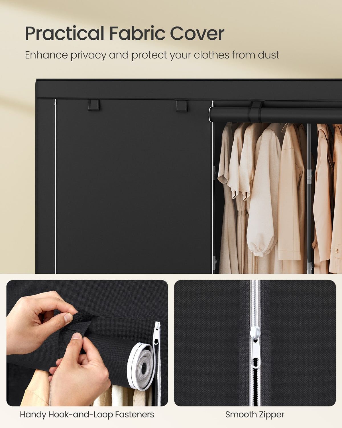 Portable Closet With 3 Shelves - product photo 60