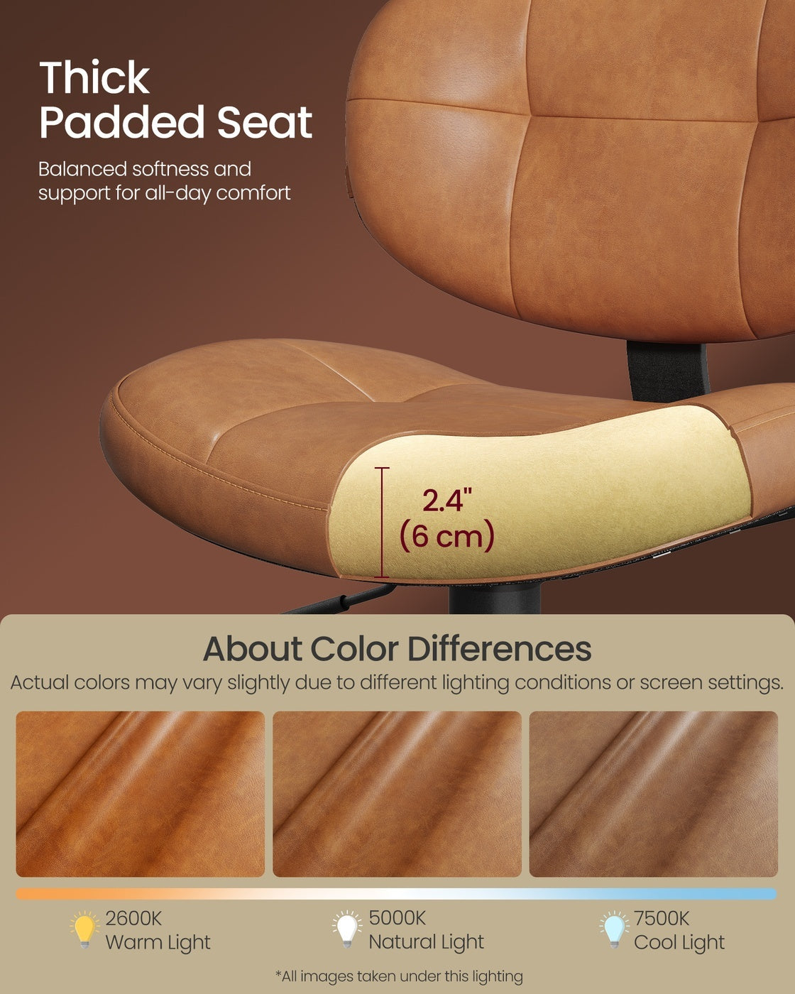 PU Leather Swivel Bar Stools With Back, Footrest And Adjustable Height - product photo 40
