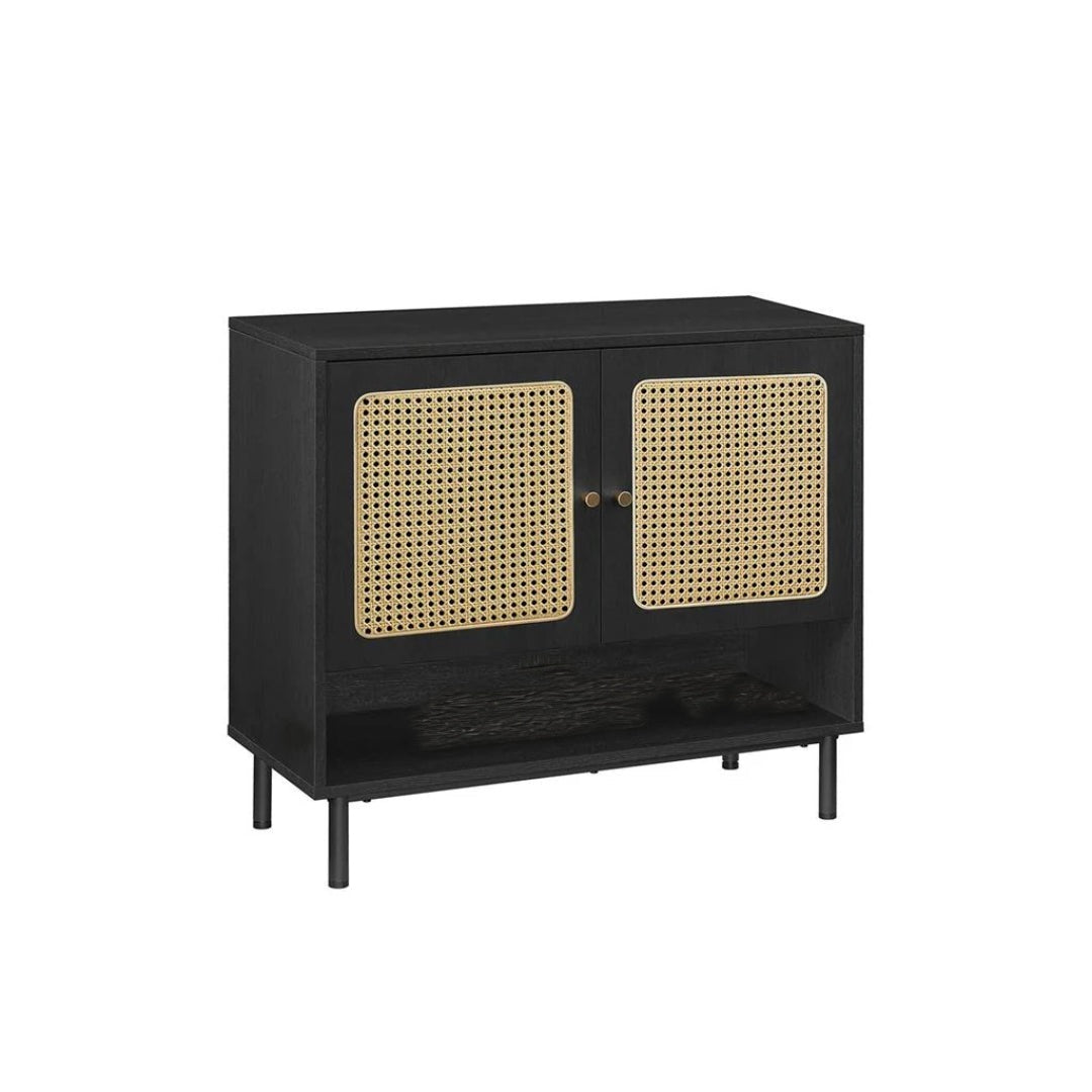 Rattan 3-Tier Shoe Cabinet with Adjustable Shelf – product view 2 | Ridgefield Furniture