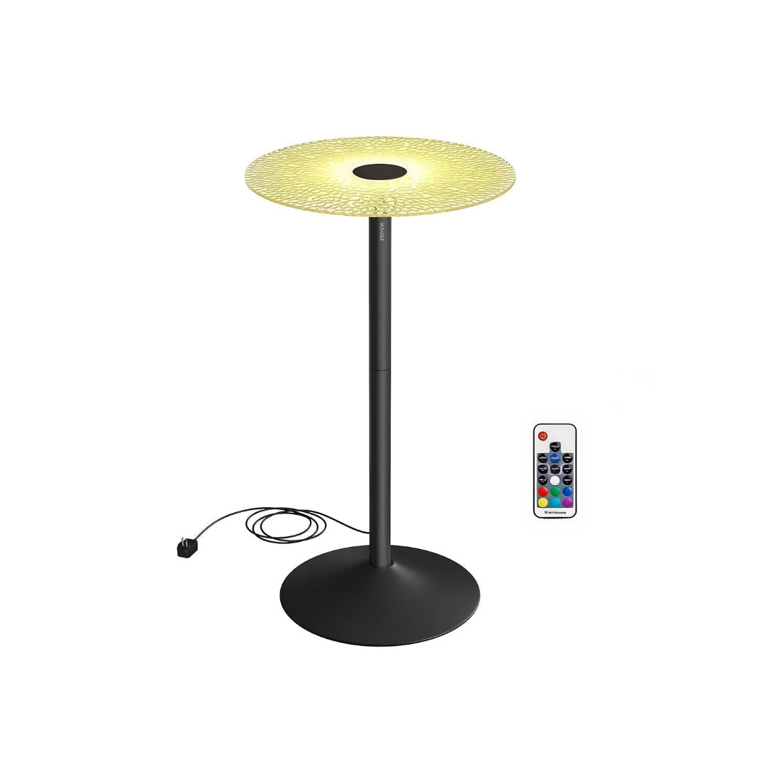 Round Cocktail Table with RGB Lights and Glass Top – product view 1 | Ridgefield Furniture