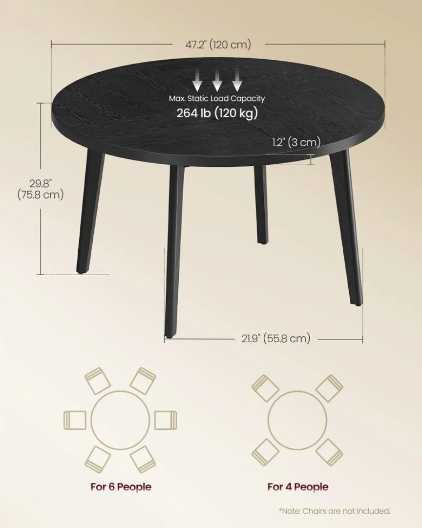 Round Dining Table for 4–6 People – product view 6 | Ridgefield Furniture
