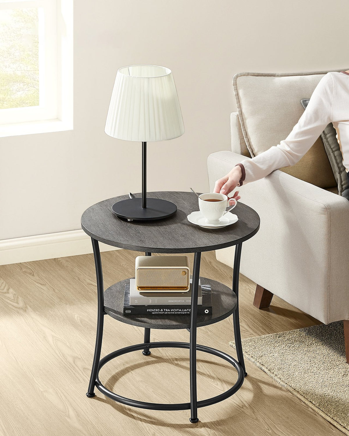 Round End Table With 2 Shelves - product photo 29
