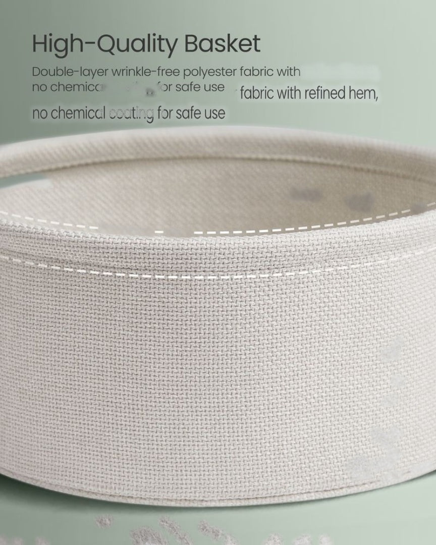Round Side Table with Charging Station and Fabric Basket Storage – product view 23 | Ridgefield Furniture