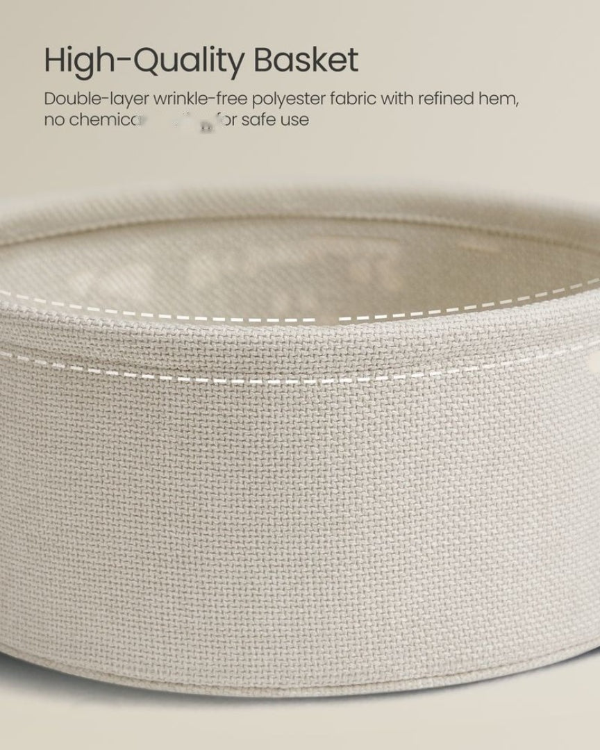 Round Side Table with Charging Station and Fabric Basket Storage – product view 37 | Ridgefield Furniture