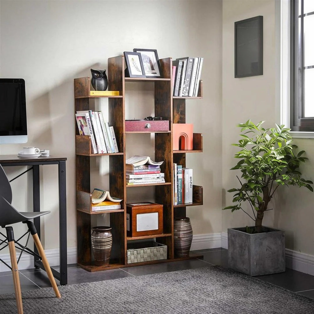Tree Shaped Bookcase With 13 Storage Compartments – product view 4 | Ridgefield Furniture