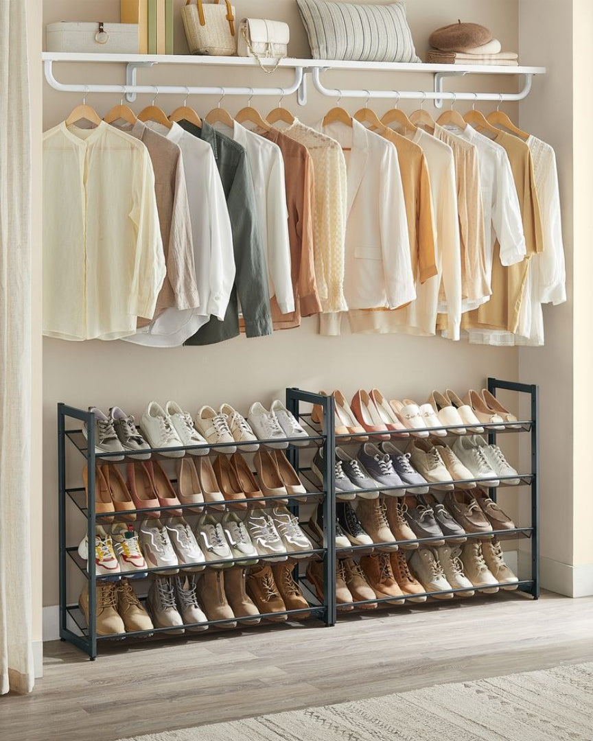 8 Tier Shoe Rack With Metal Shelves – product view 15 | Ridgefield Furniture