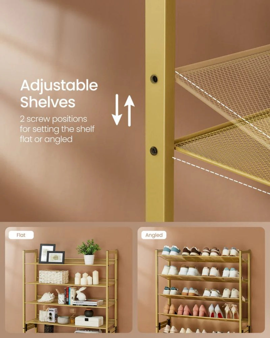 8 Tier Shoe Rack With Metal Shelves – product view 20 | Ridgefield Furniture