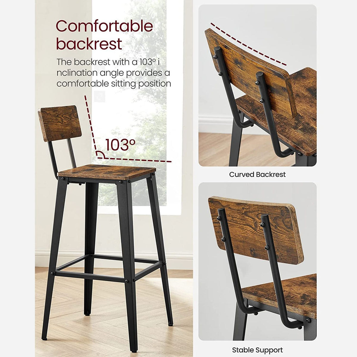Set Of 2 Bar Stools - product photo 36