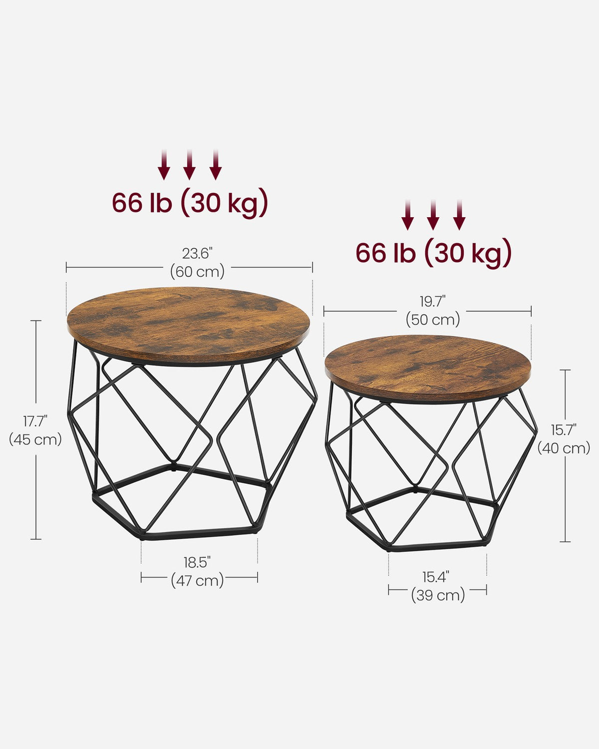 Set Of 2 Small Coffee Table - product photo 07