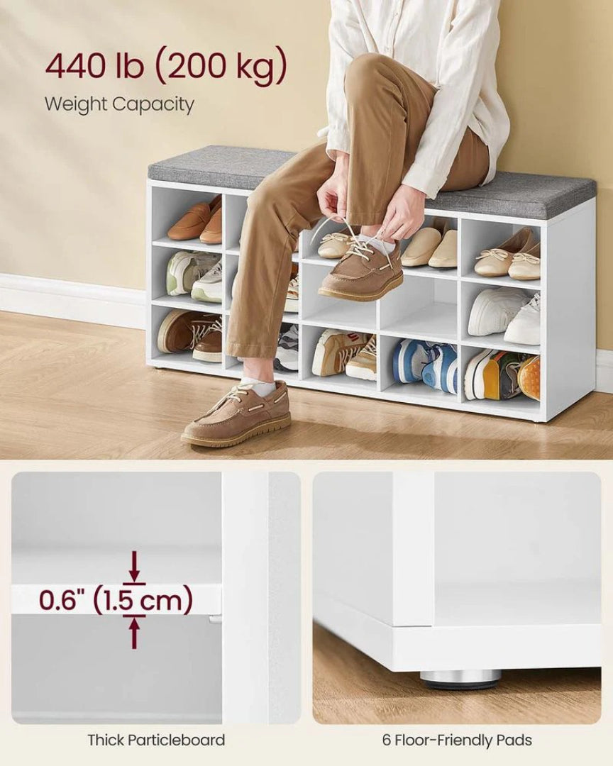 Shoe Storage Bench With Cushion – product view 8 | Ridgefield Furniture