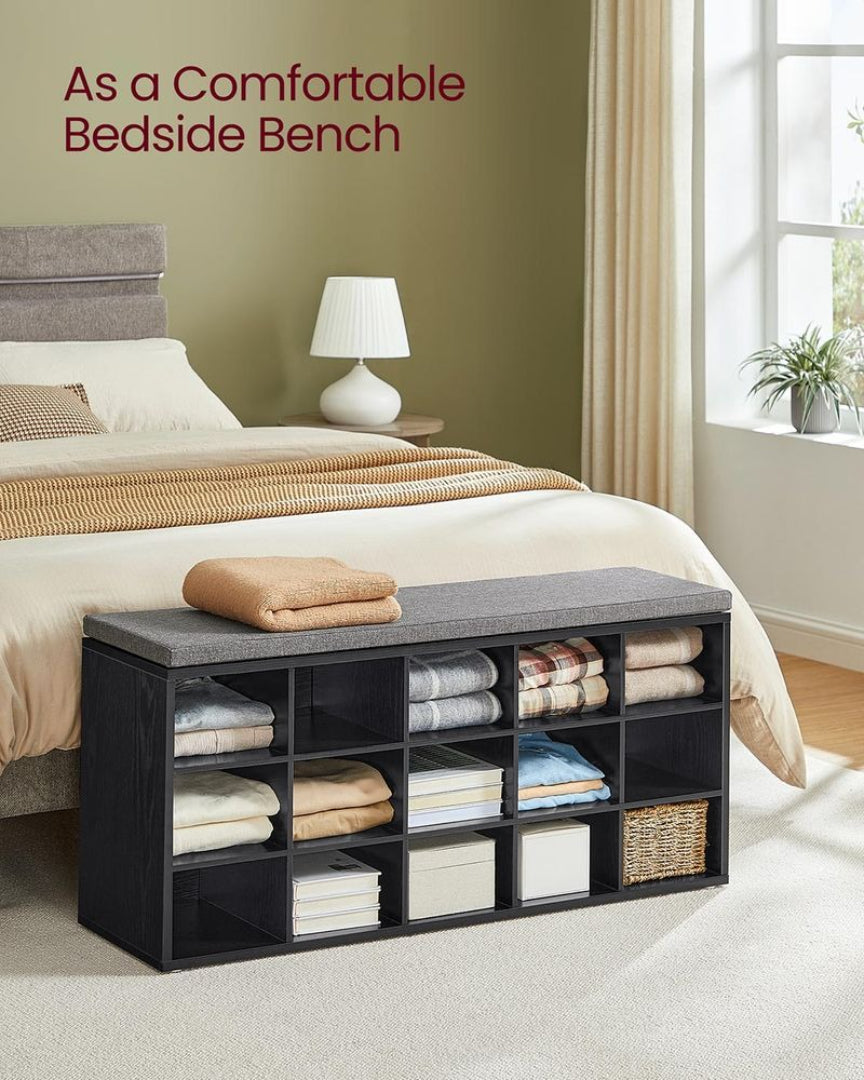 Shoe Storage Bench With Cushion – product view 13 | Ridgefield Furniture