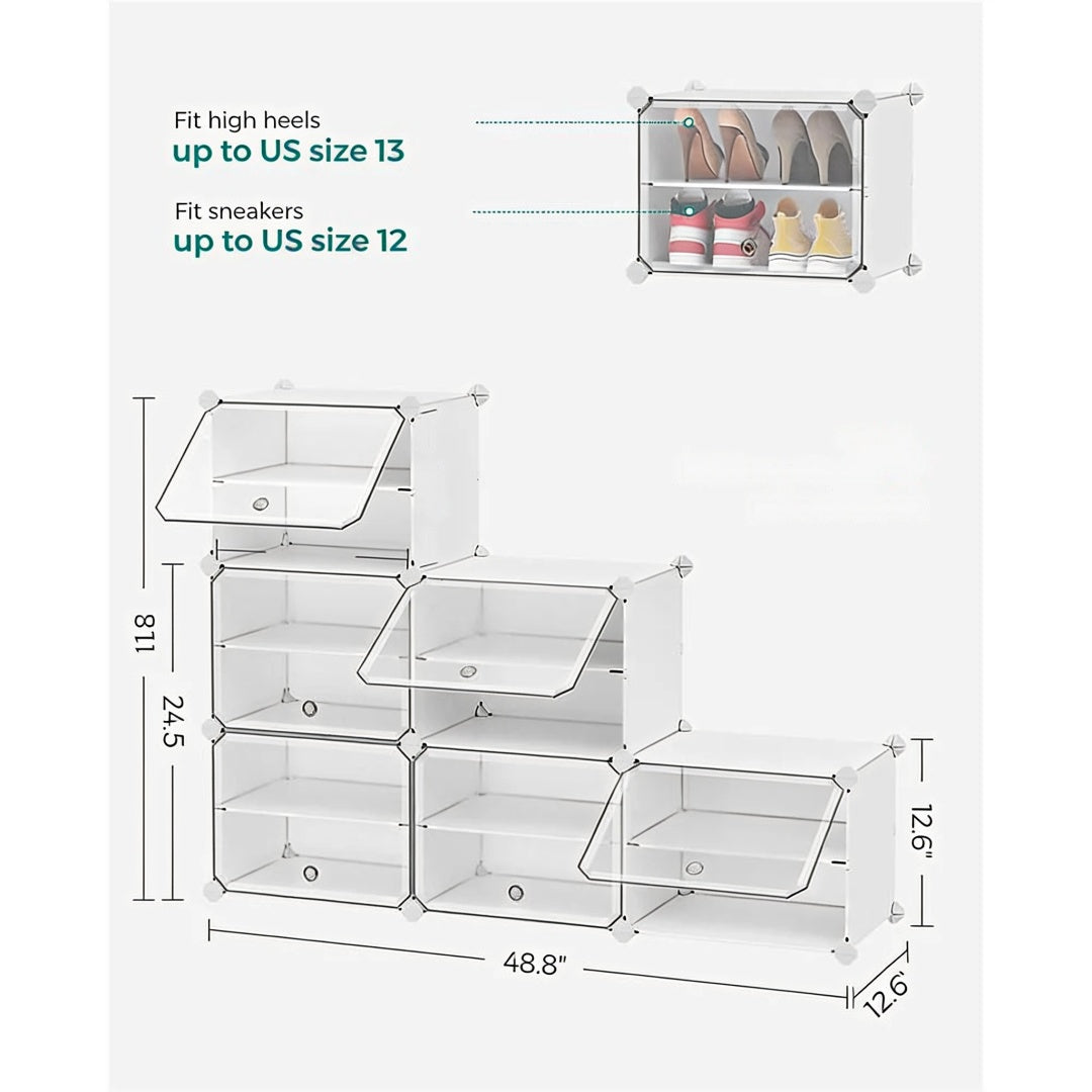 Shoe Organizer Cabinet With Doors 4 To 10 Cubes – product view 18 | Ridgefield Furniture