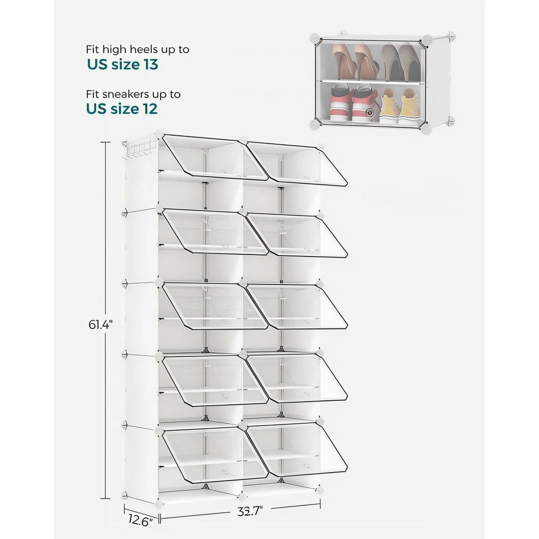 Shoe Organizer Cabinet With Doors 4 To 10 Cubes – product view 22 | Ridgefield Furniture