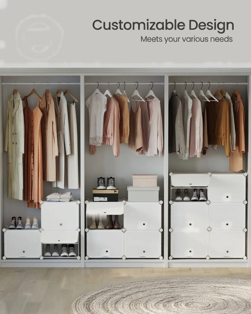 Shoe Organizer Cabinet With Doors 4 To 10 Cubes – product view 27 | Ridgefield Furniture