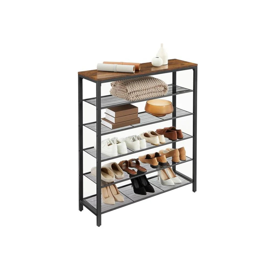 6/8 Tier Shoe Rack With Metal Shelves – product view 7 | Ridgefield Furniture
