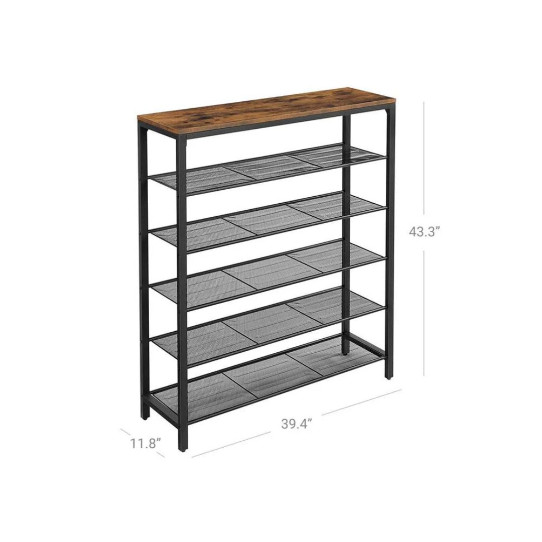 6/8 Tier Shoe Rack With Metal Shelves – product view 8 | Ridgefield Furniture