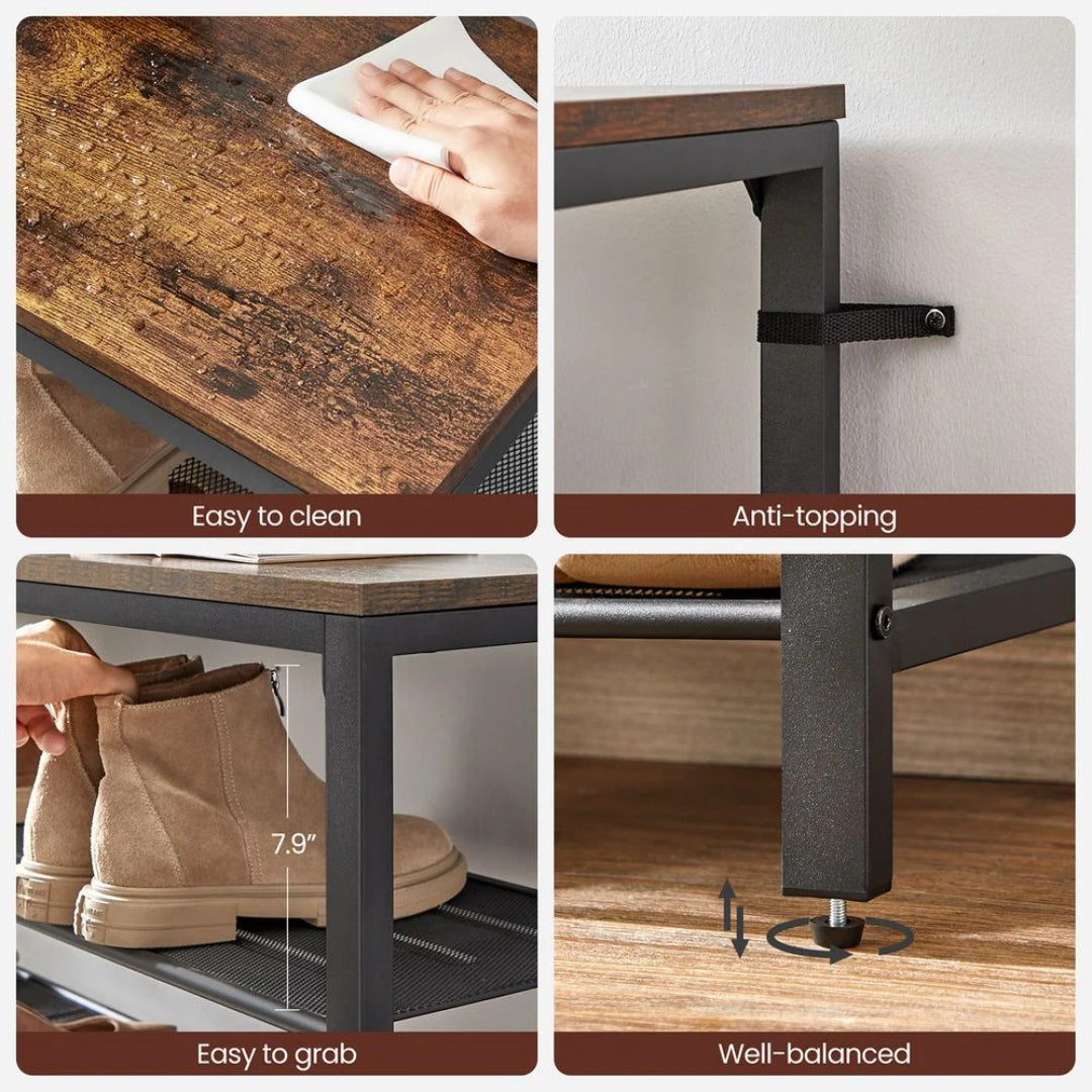 6/8 Tier Shoe Rack With Metal Shelves – product view 13 | Ridgefield Furniture