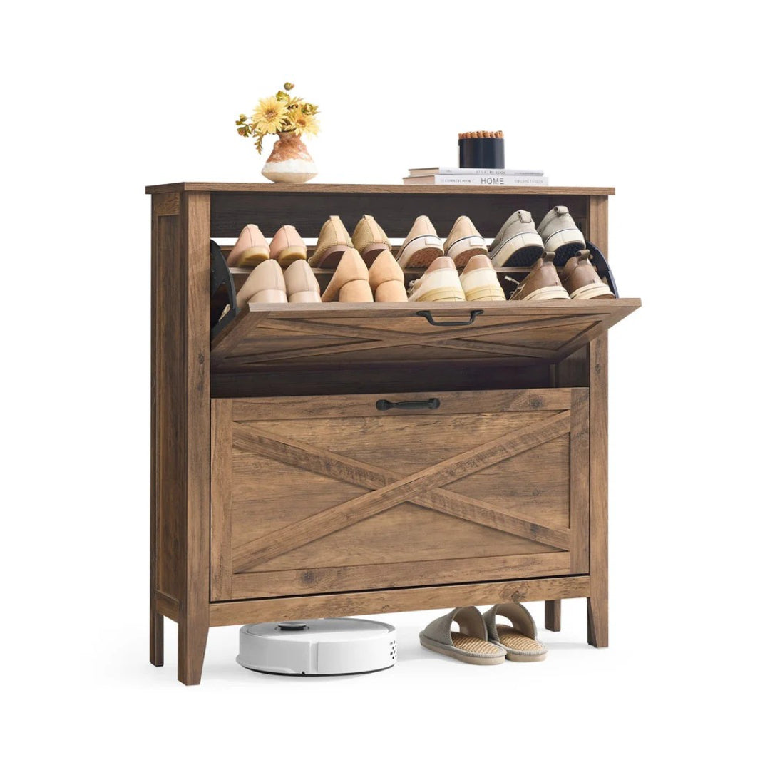 Shoe Storage Cabinet With Flip Drawers – product view 1 | Ridgefield Furniture